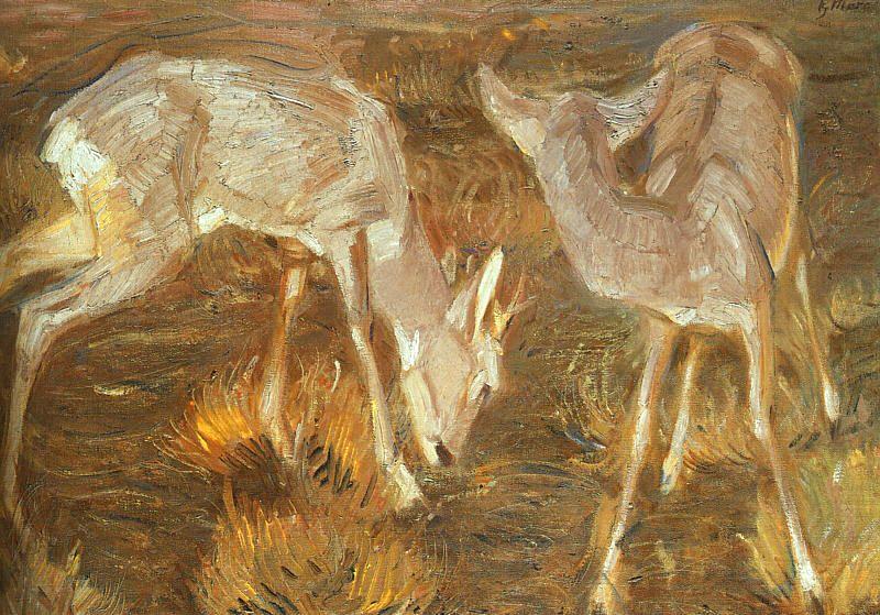 Franz Marc Deer at Dusk china oil painting image